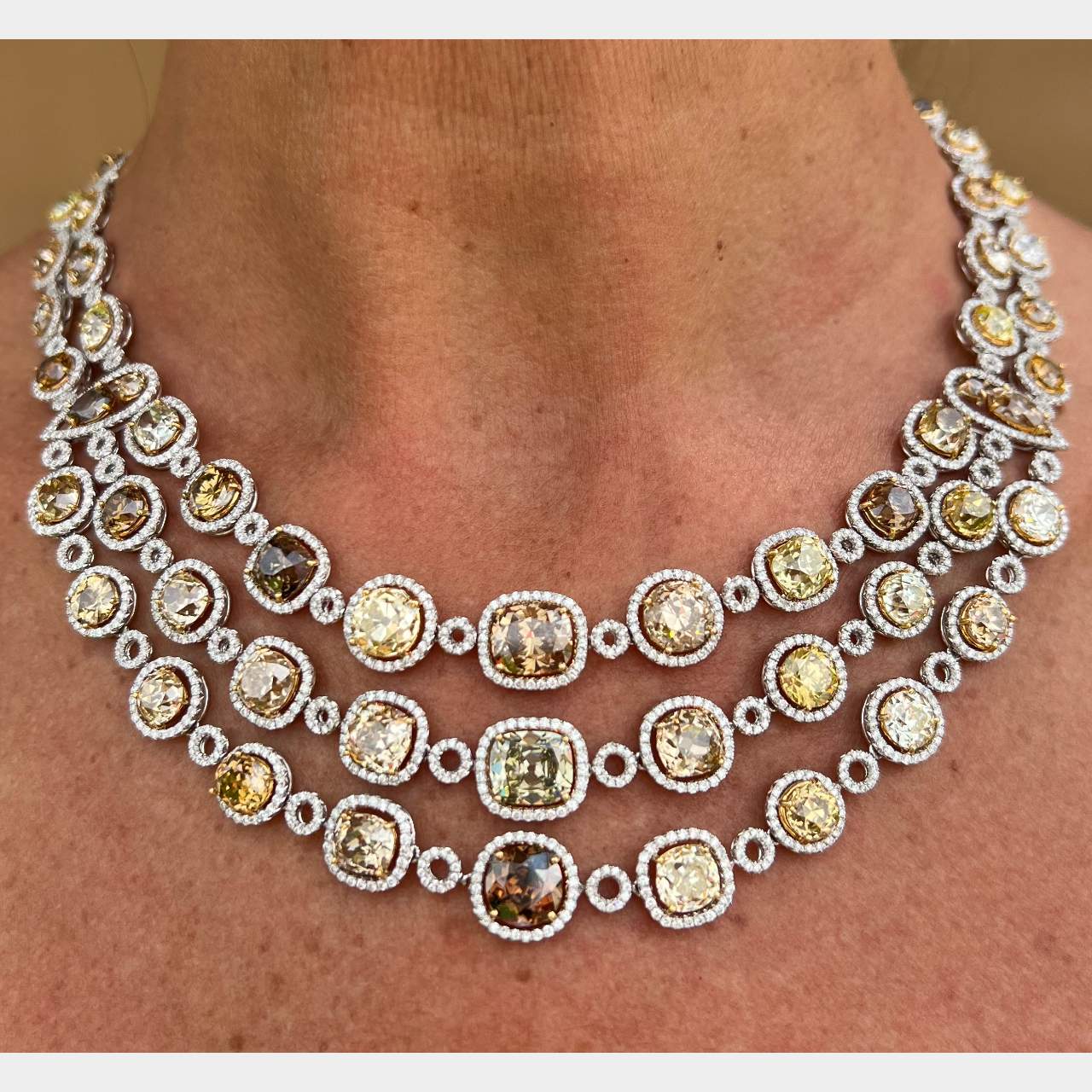 Sophia D.100.27 Ct. Natural Fancy Color Diamond Necklace