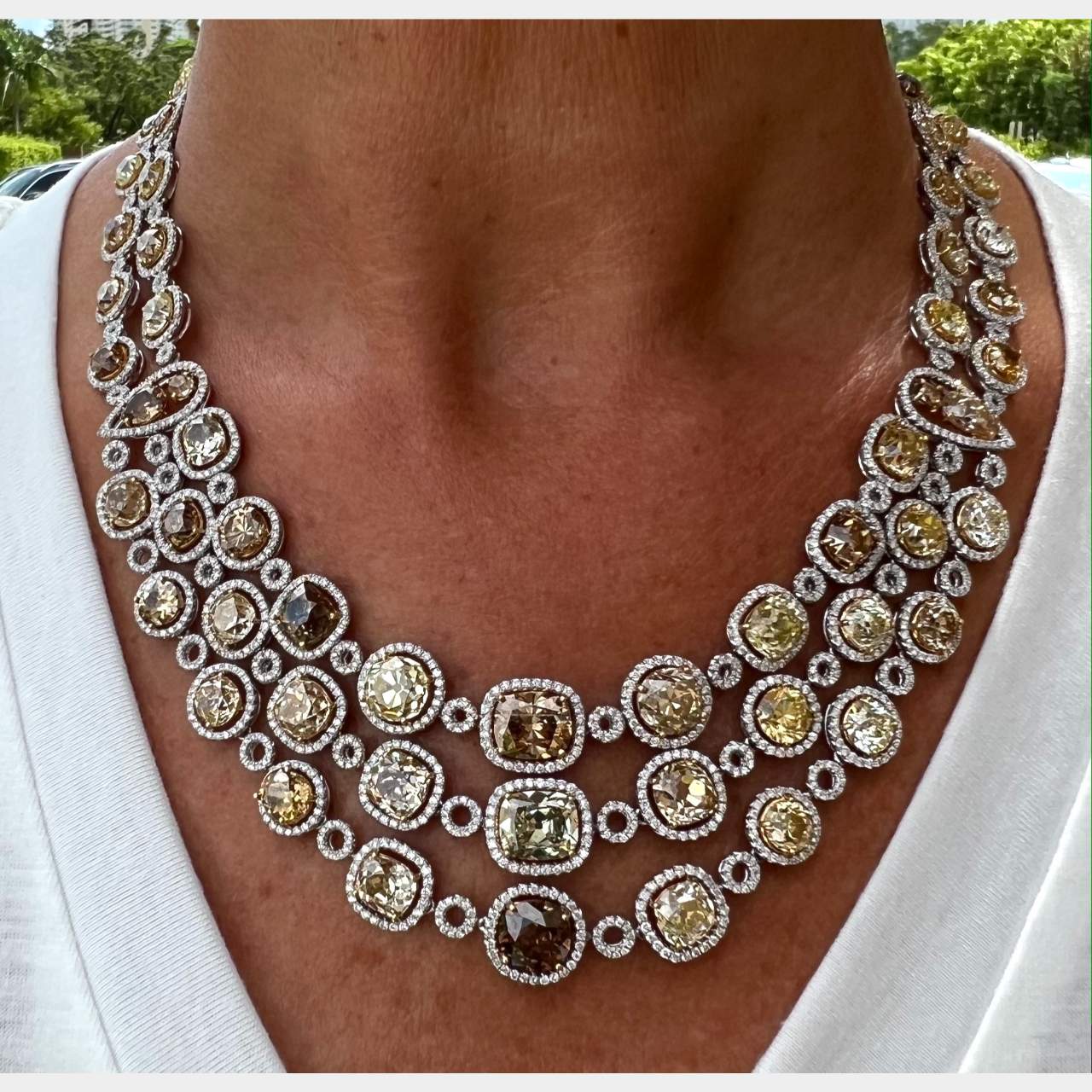 Sophia D.100.27 Ct. Natural Fancy Color Diamond Necklace