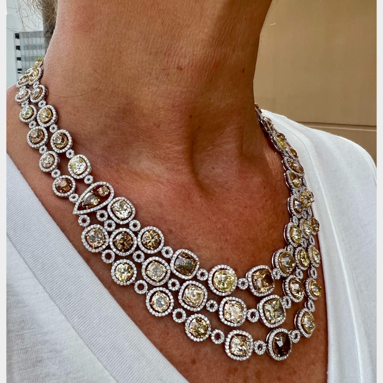 Sophia D.100.27 Ct. Natural Fancy Color Diamond Necklace