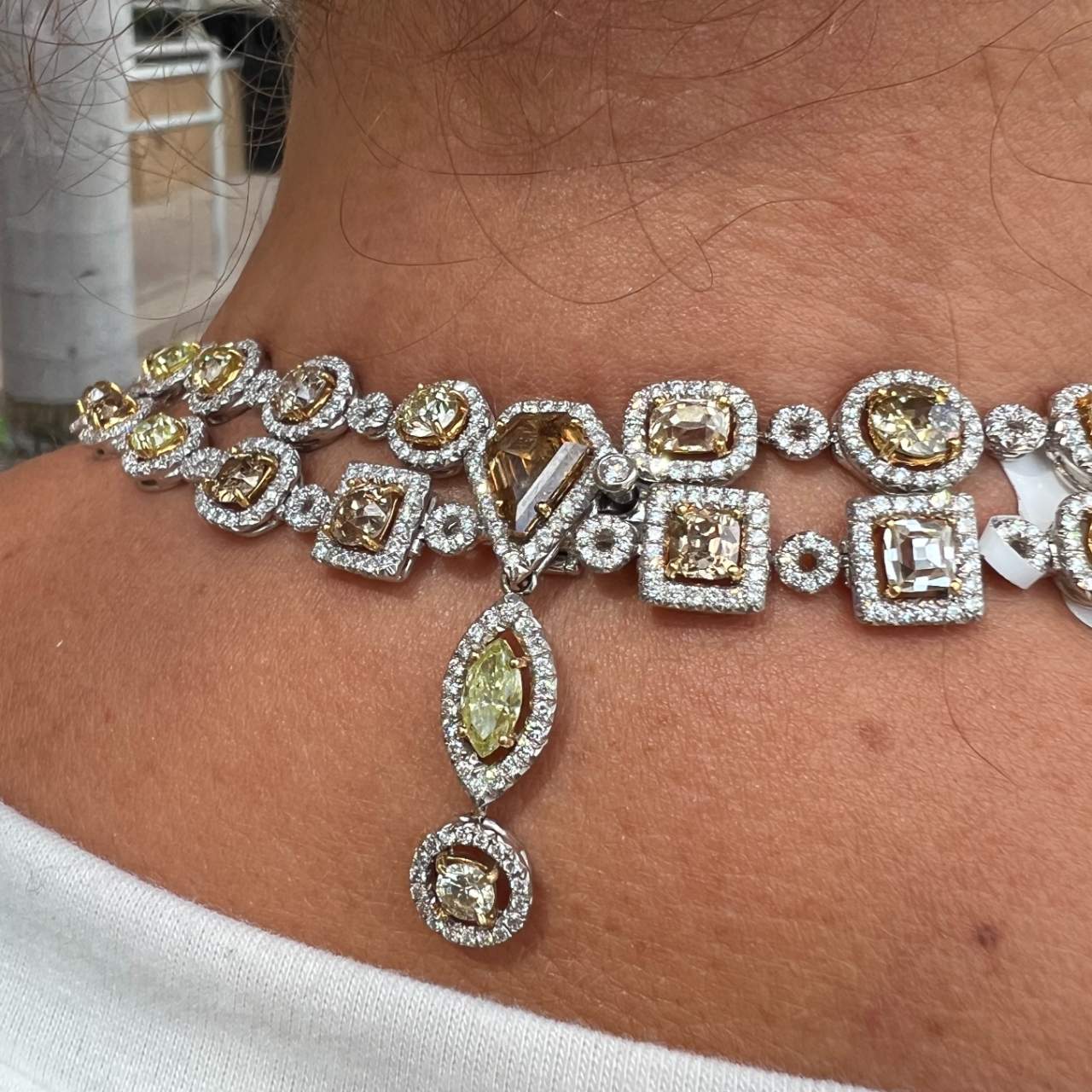Sophia D.100.27 Ct. Natural Fancy Color Diamond Necklace