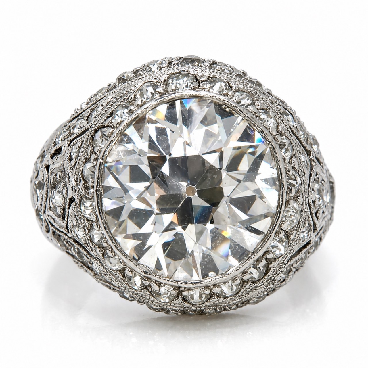 Art Deco Platinum 4.75 Ct. Diamond Ring