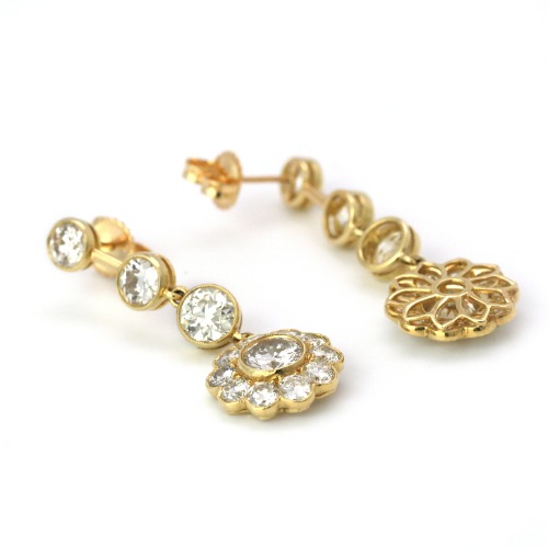 7.62 Ct Diamond Chandelier Earrings