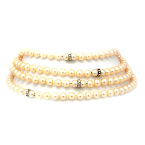 Pearl & Diamond Necklace
