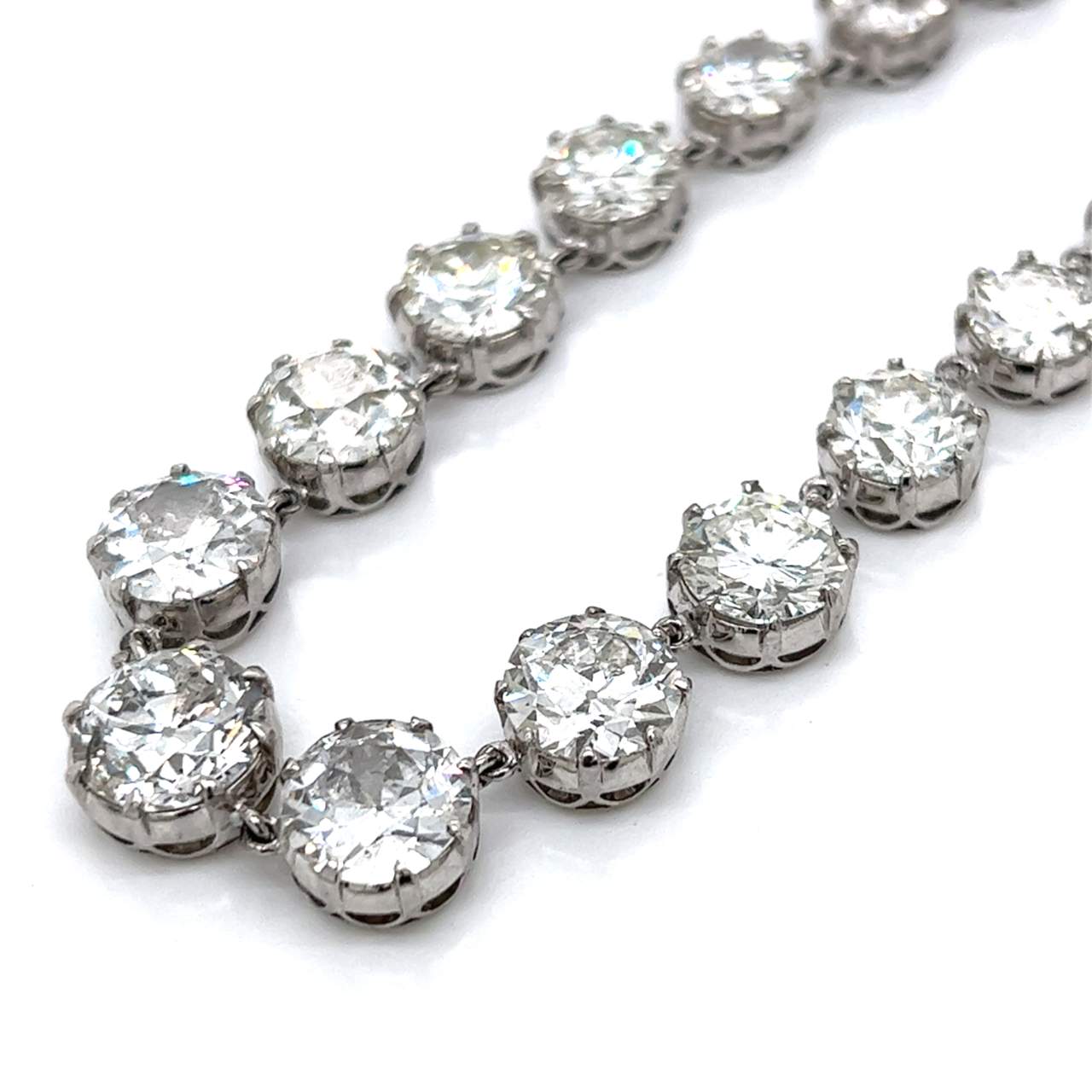 45.15 Ct European Cut Diamond Necklace