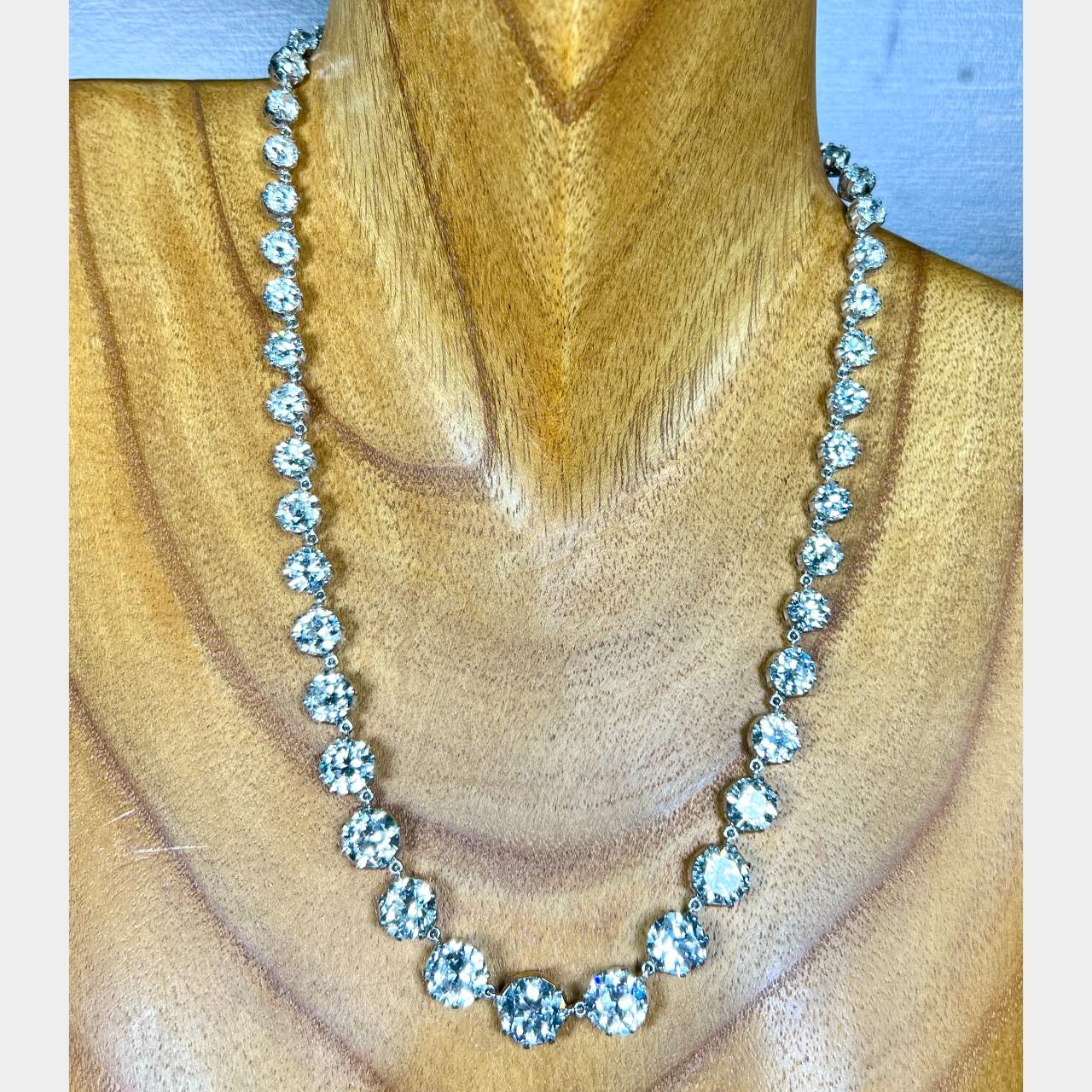 45.15 Ct European Cut Diamond Necklace