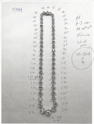 51.08 Ct European Cut Diamond Tennis Necklace