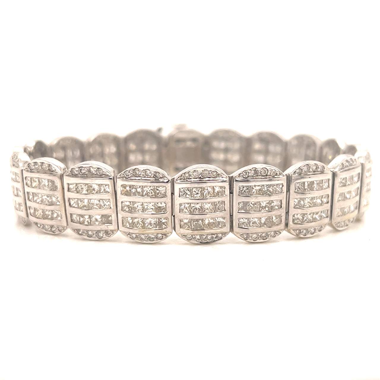 18K White Gold 13.50 Ct Diamond Bracelet