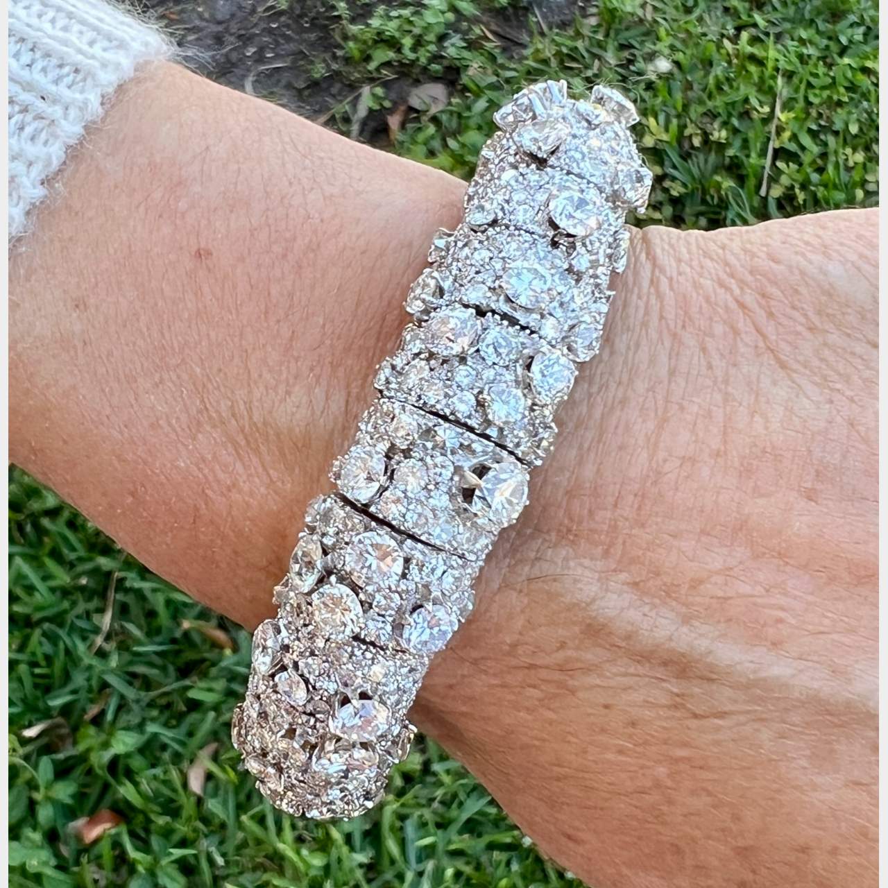 1960’s Platinum 84.00 Ct Diamond Bracelet