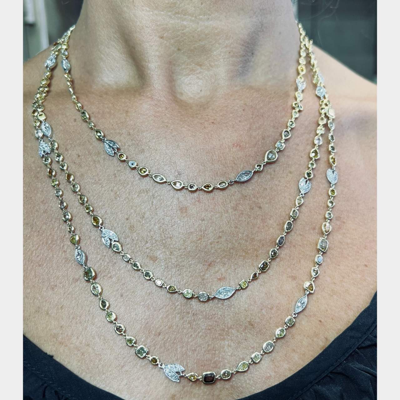 40.50 Ct Diamonds By The Yard Necklace