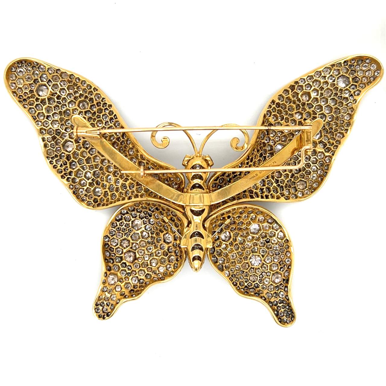 18K Yellow Gold En Tremblant 22.74 Ct. Diamond Butterfly Pin