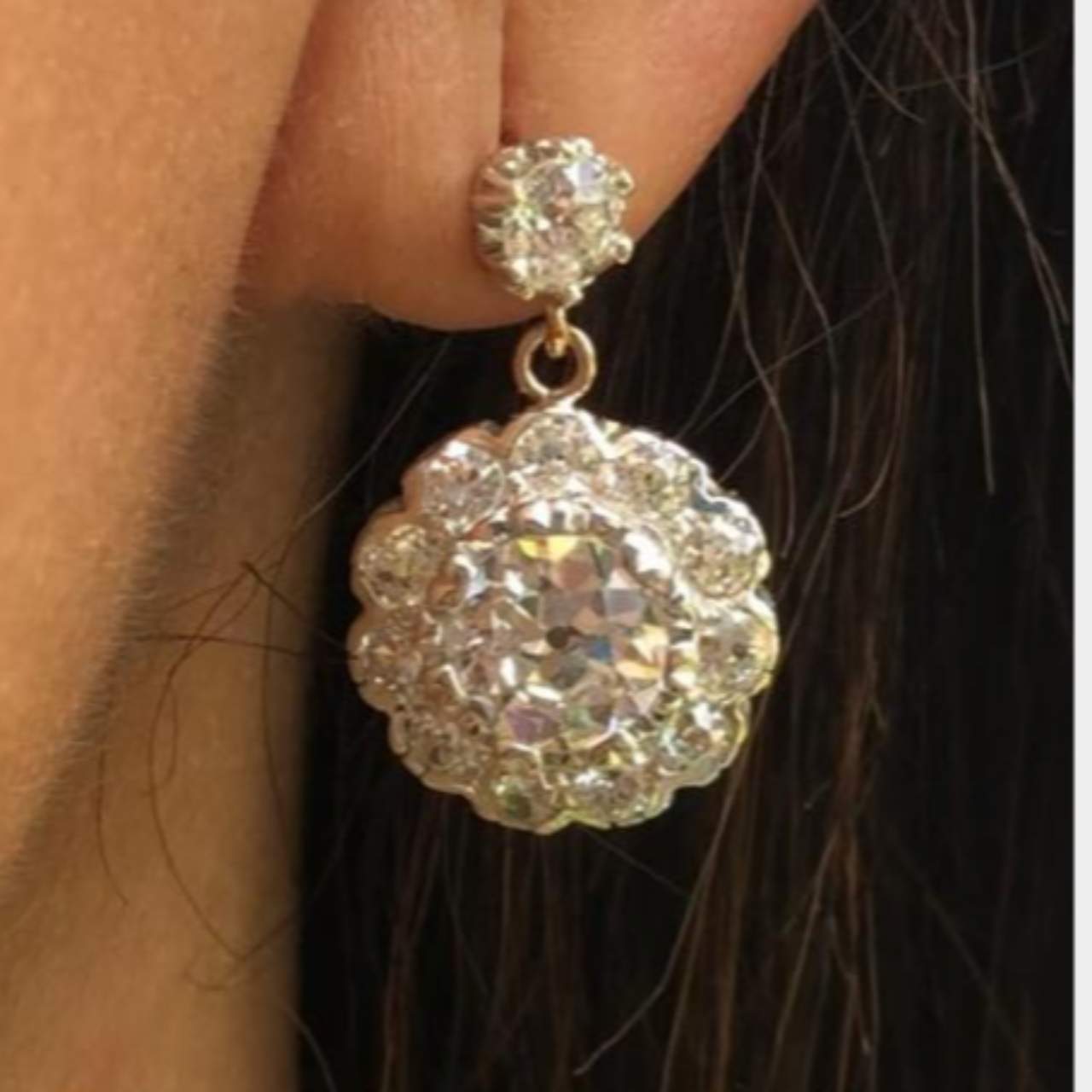 6.45 Ct. Diamond Earrings