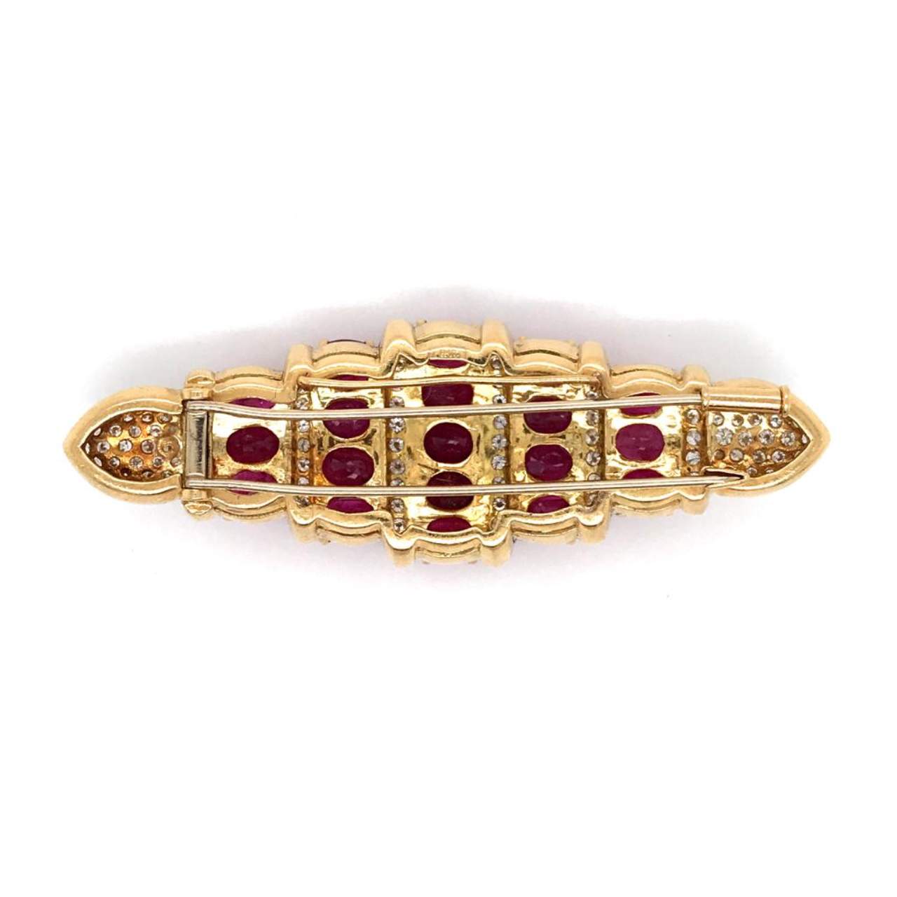 Diamond and Ruby Brooch