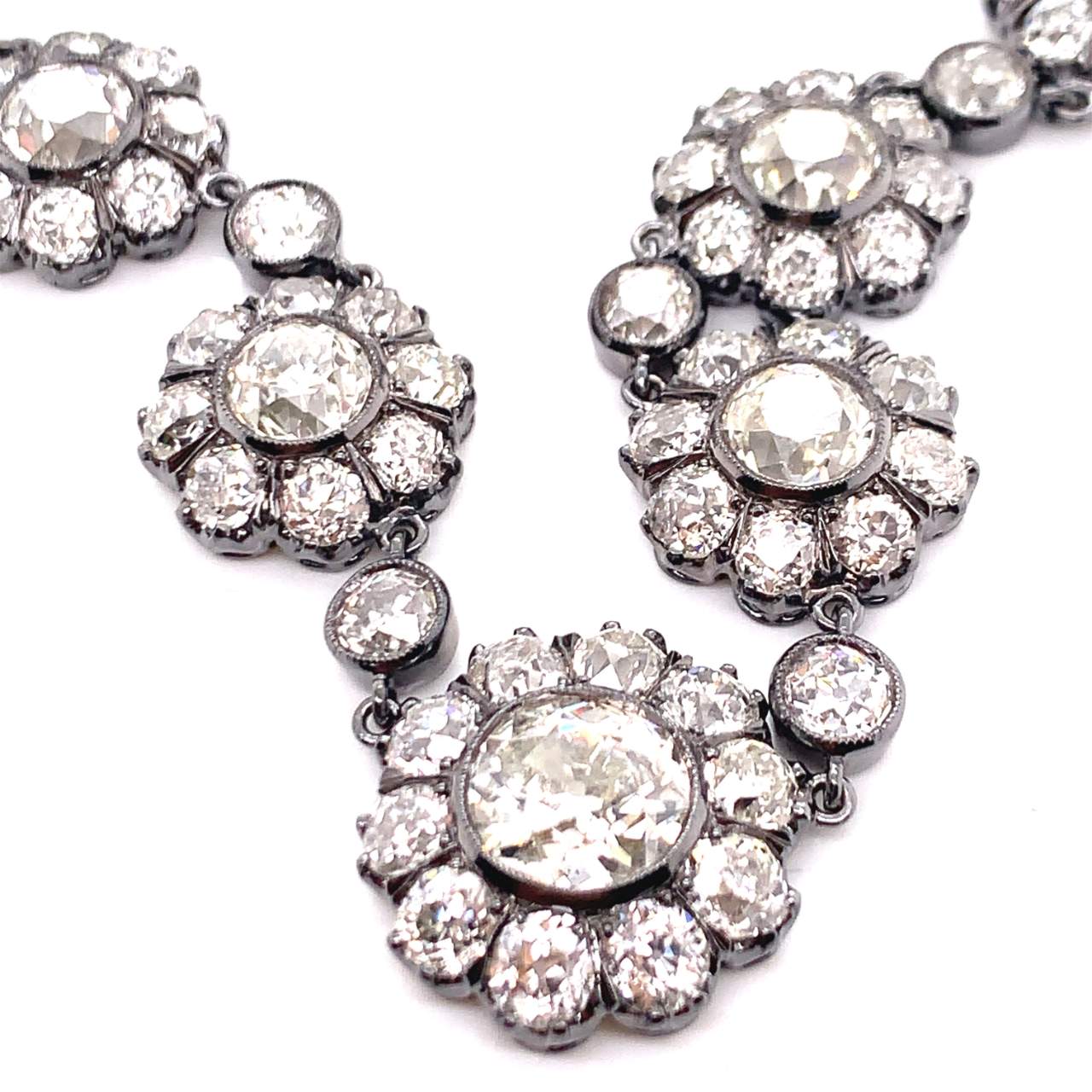 Platinum 57.69 Ct. Diamond Riviera Necklace