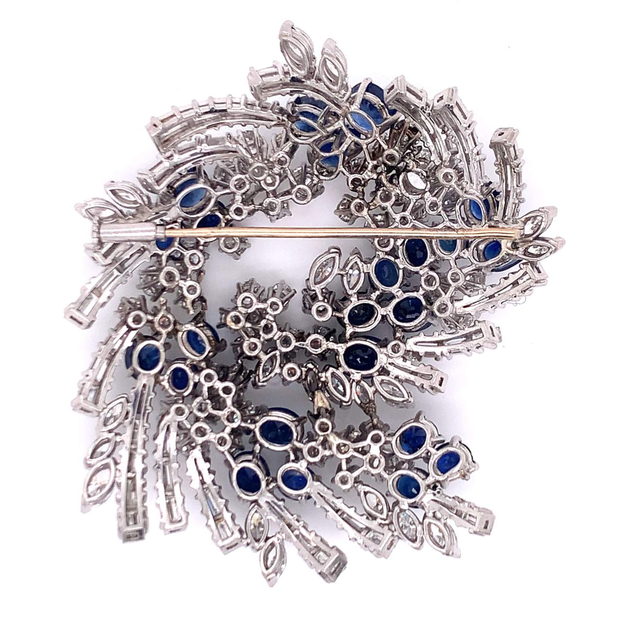 Art Deco Diamond and Sapphire Pin