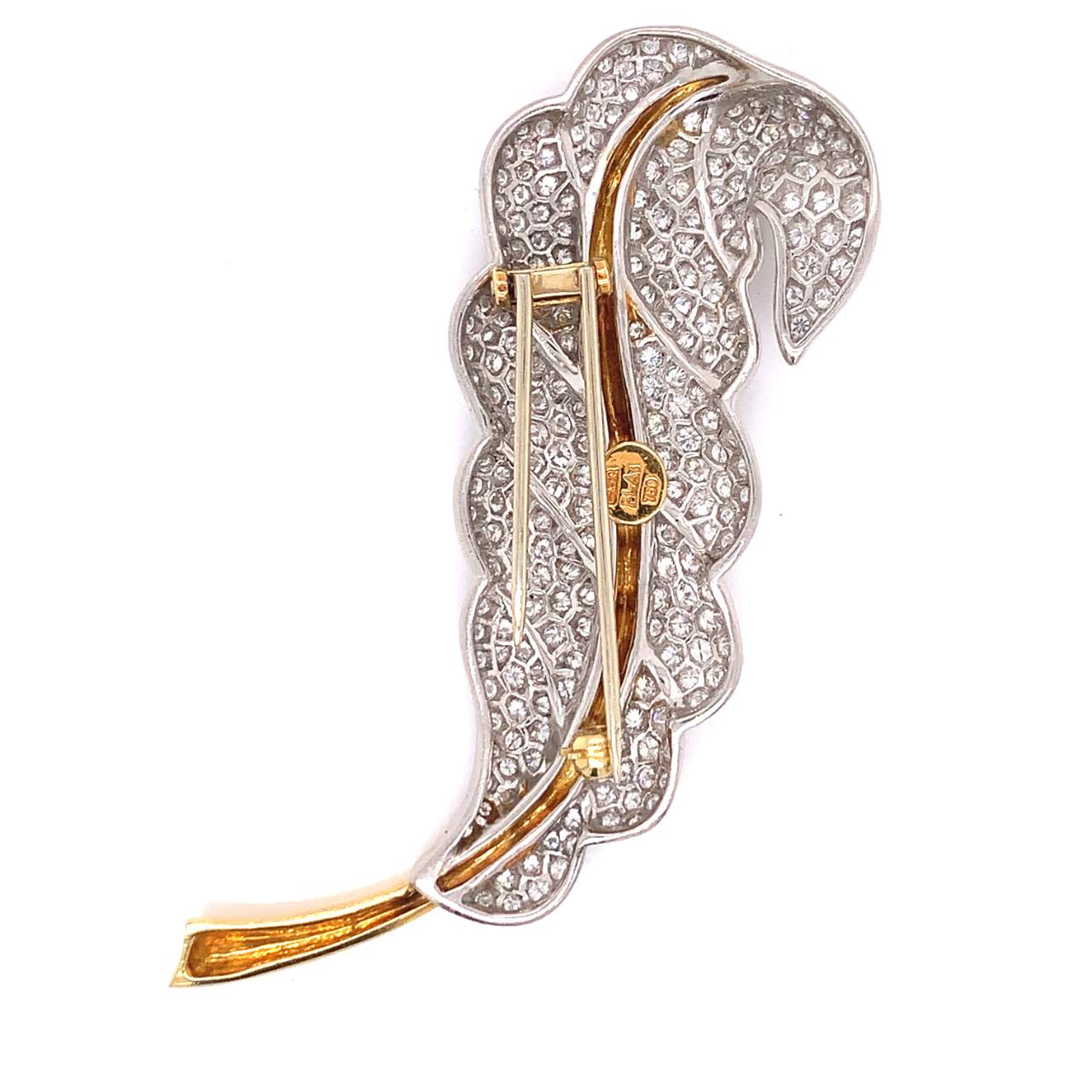 6.75 Ct. Diamond Feather Brooch