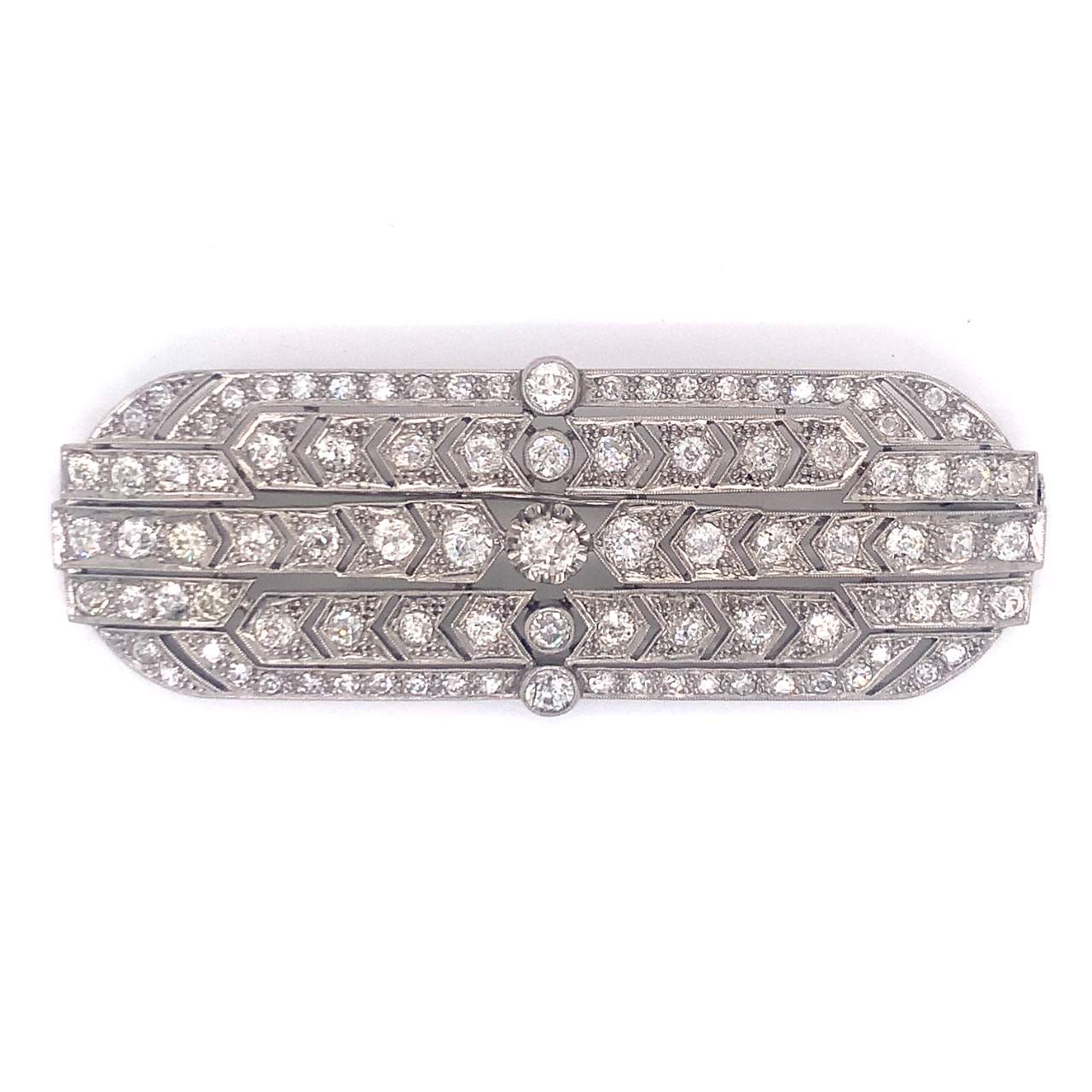 9.00 Art Deco Diamond Brooch
