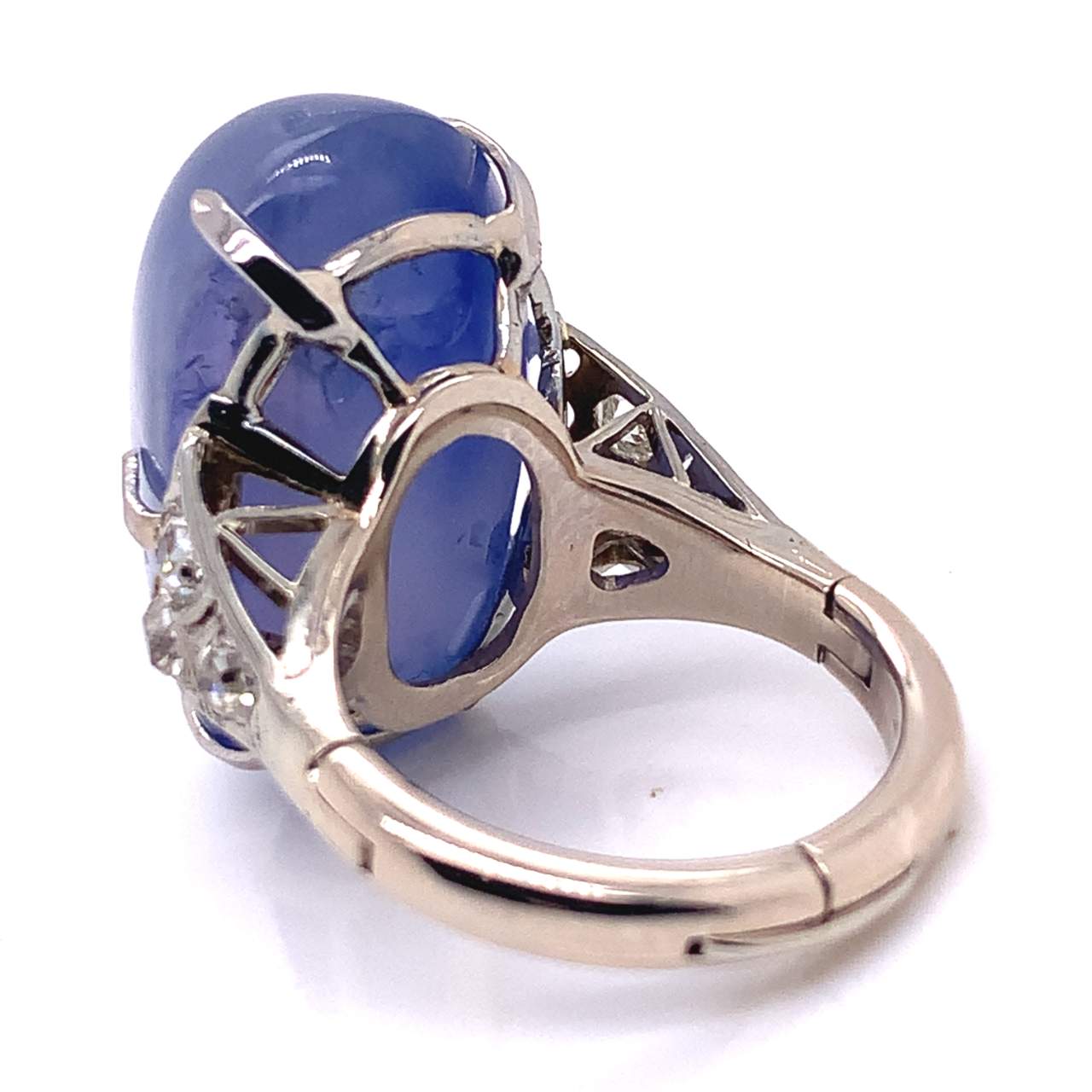 Antique 48.39 Ct. Star Sapphire and Diamond Ring