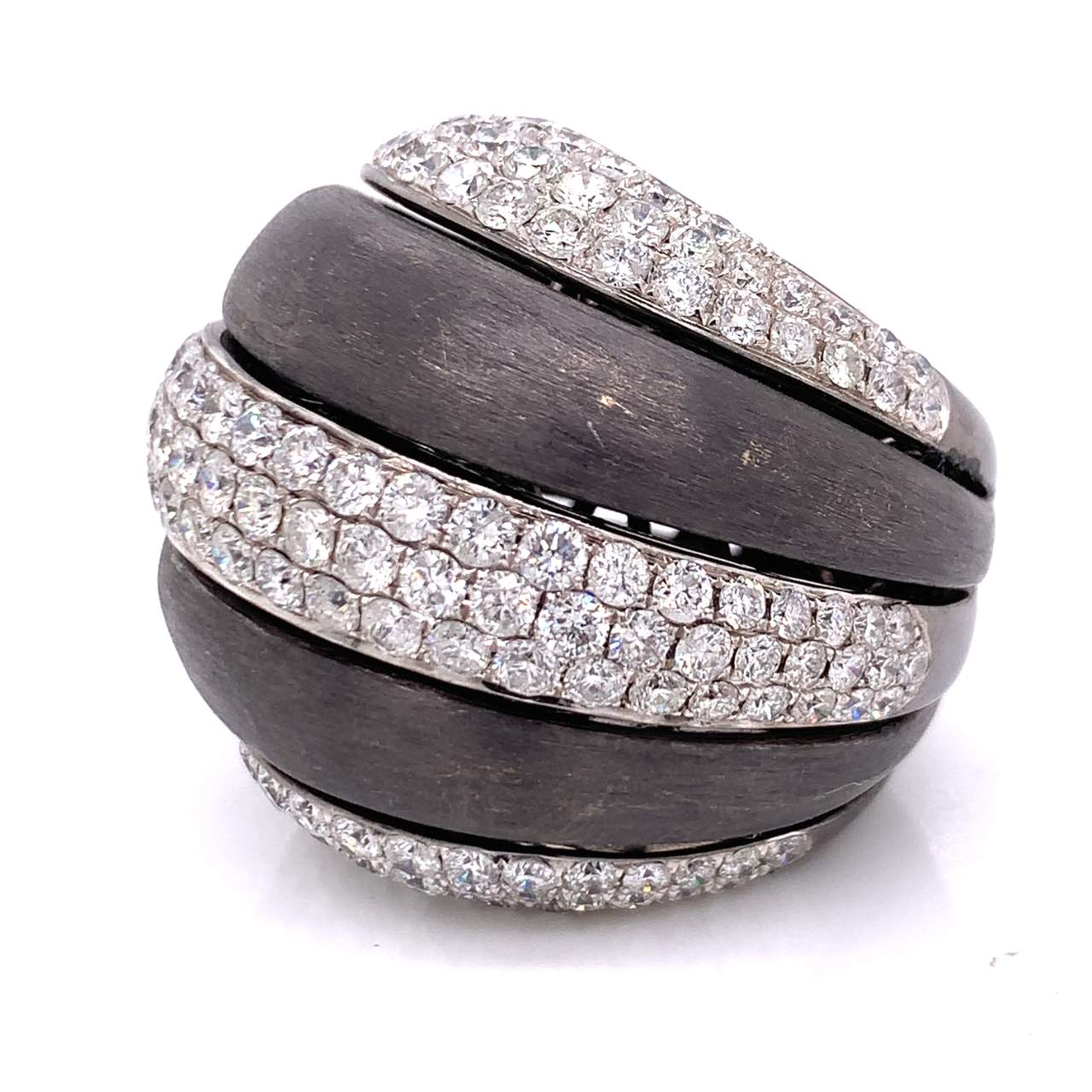 14k White Gold 7.79 Ct. Diamond Cocktail Ring