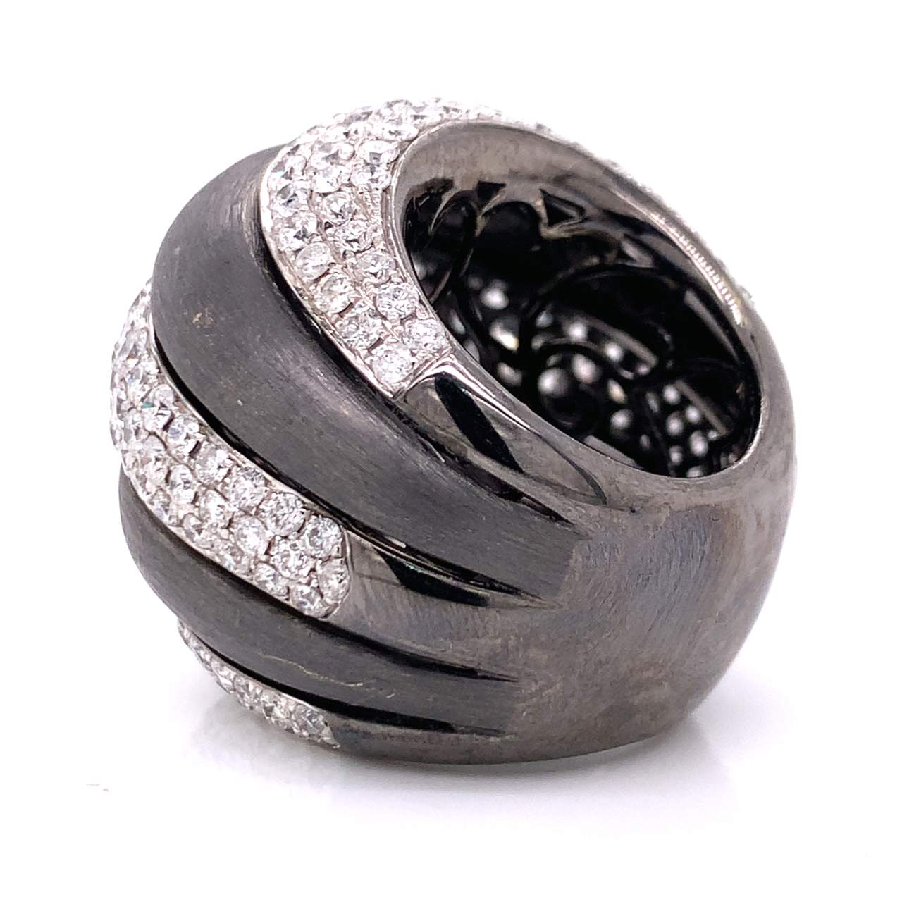 14k White Gold 7.79 Ct. Diamond Cocktail Ring