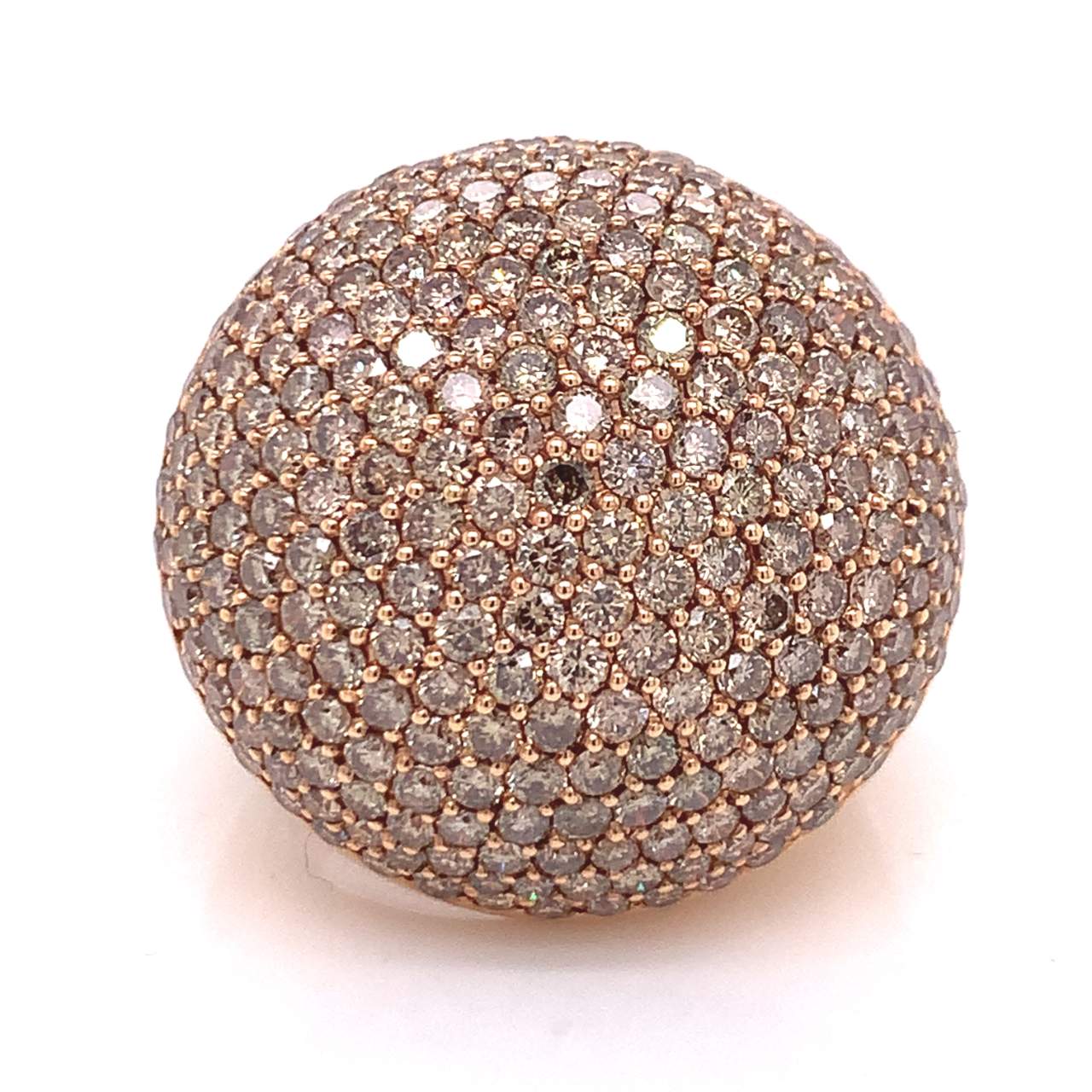 5.17 Ct Champagne Diamond Cocktail Ring