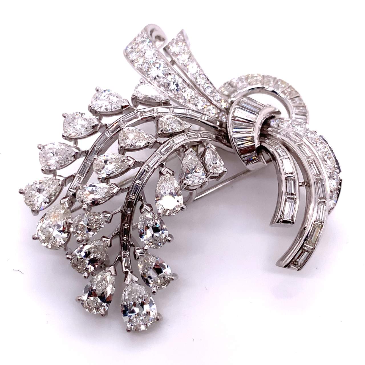 Art Deco 12.40 Ct. Diamond Brooch