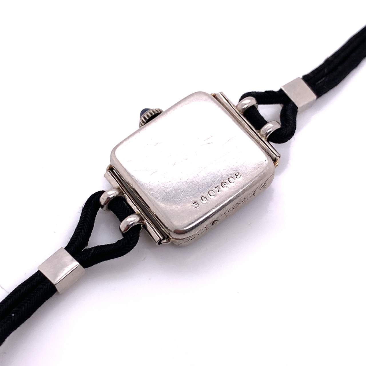Ghiso Paris Art Deco Onyx and Diamond Watch