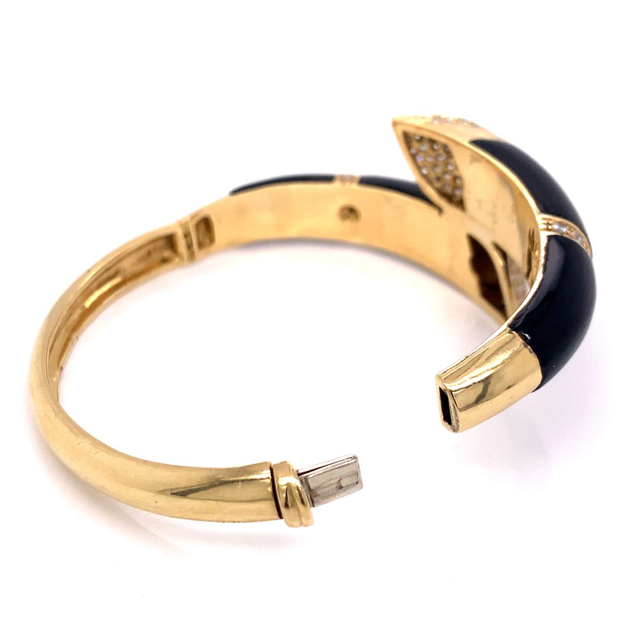 Onyx and Diamond Bangle