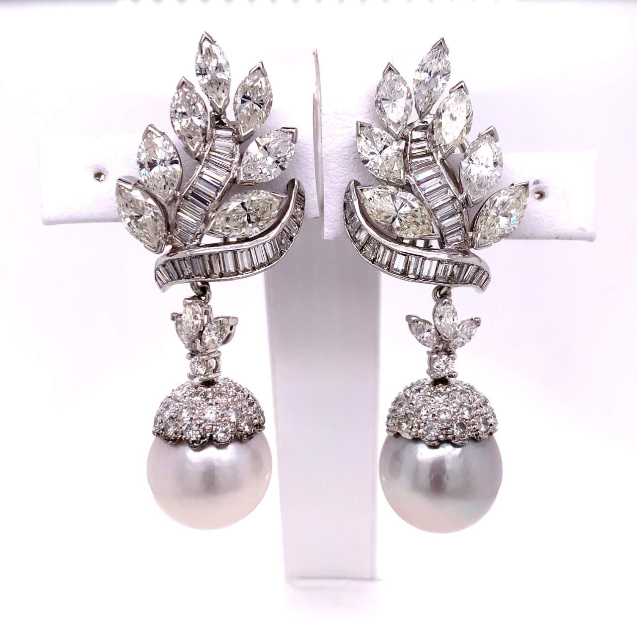 Diamond & South Sea Pearl Earrings