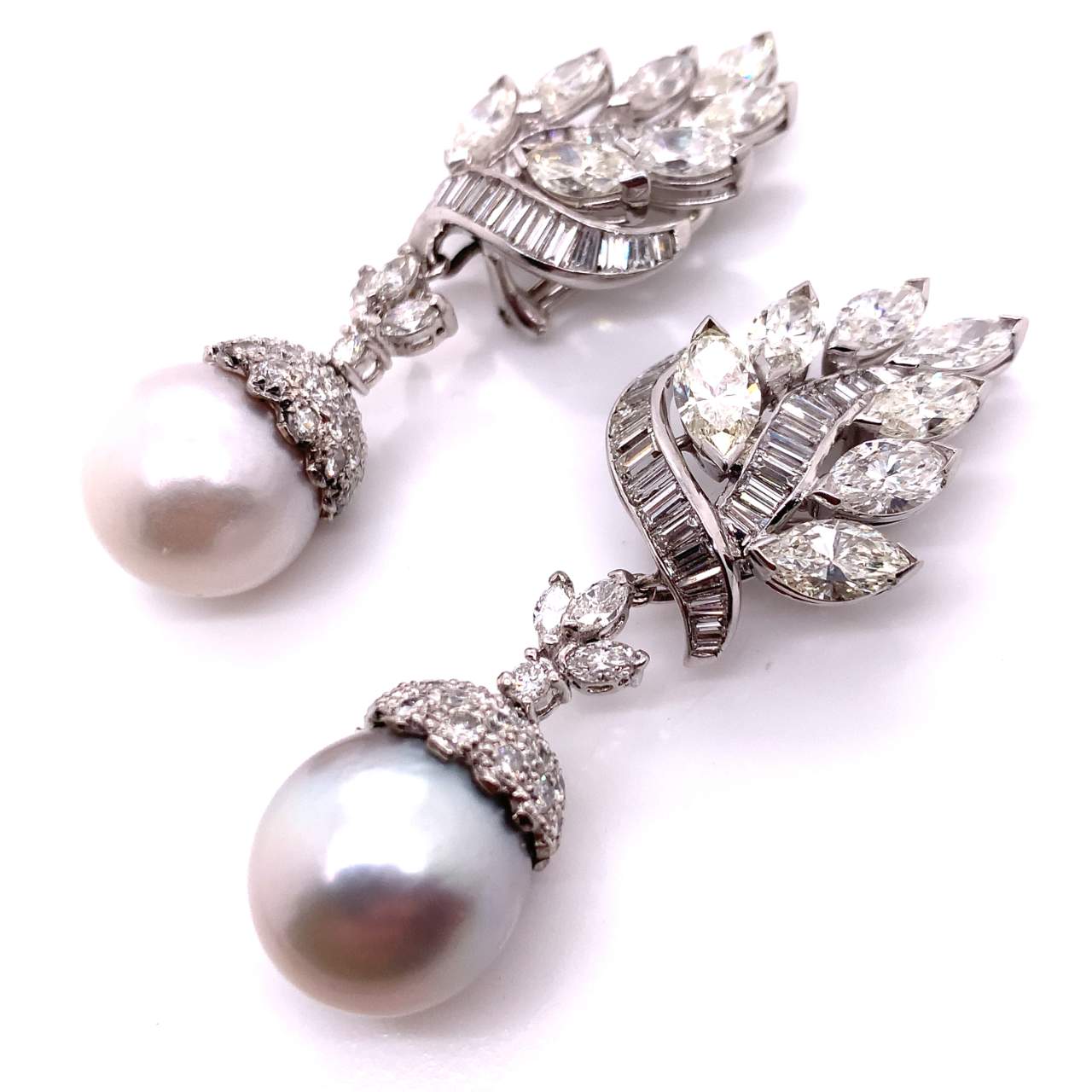 Diamond & South Sea Pearl Earrings