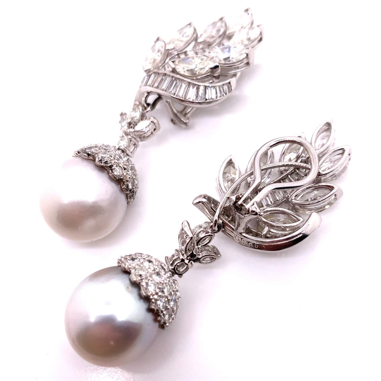 Diamond & South Sea Pearl Earrings