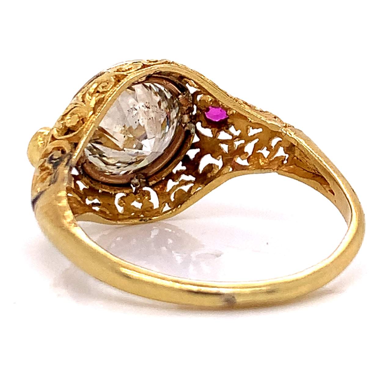 Antique Art Deco Diamond & Ruby Ring