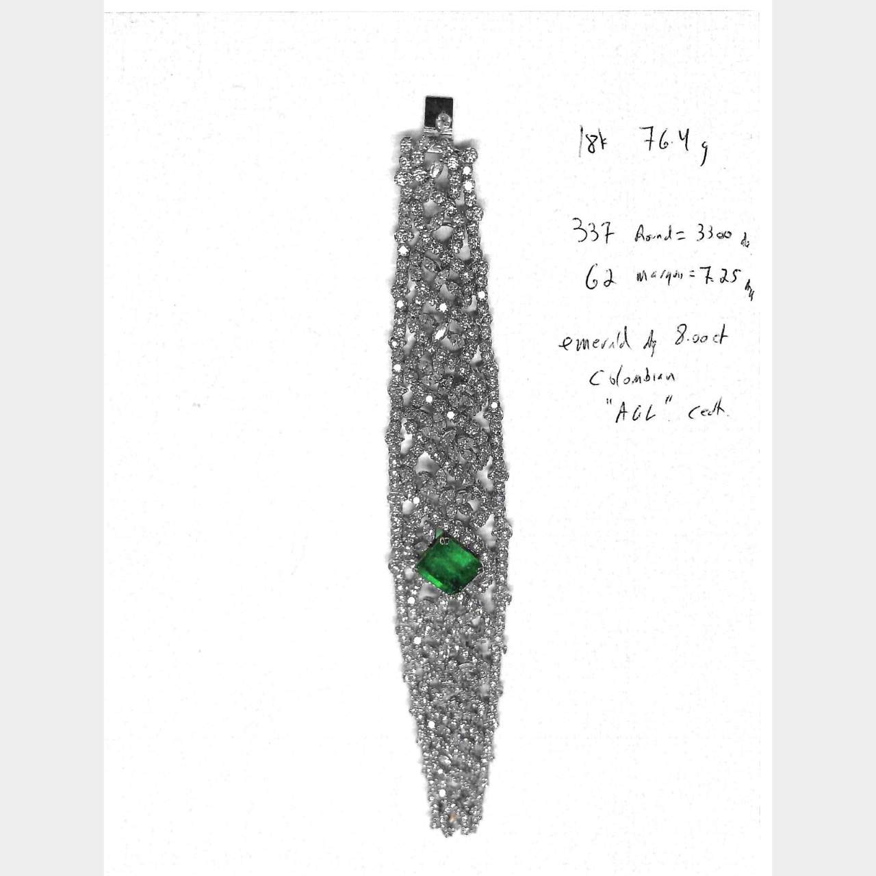 Colombian Emerald and Diamond Bracelet
