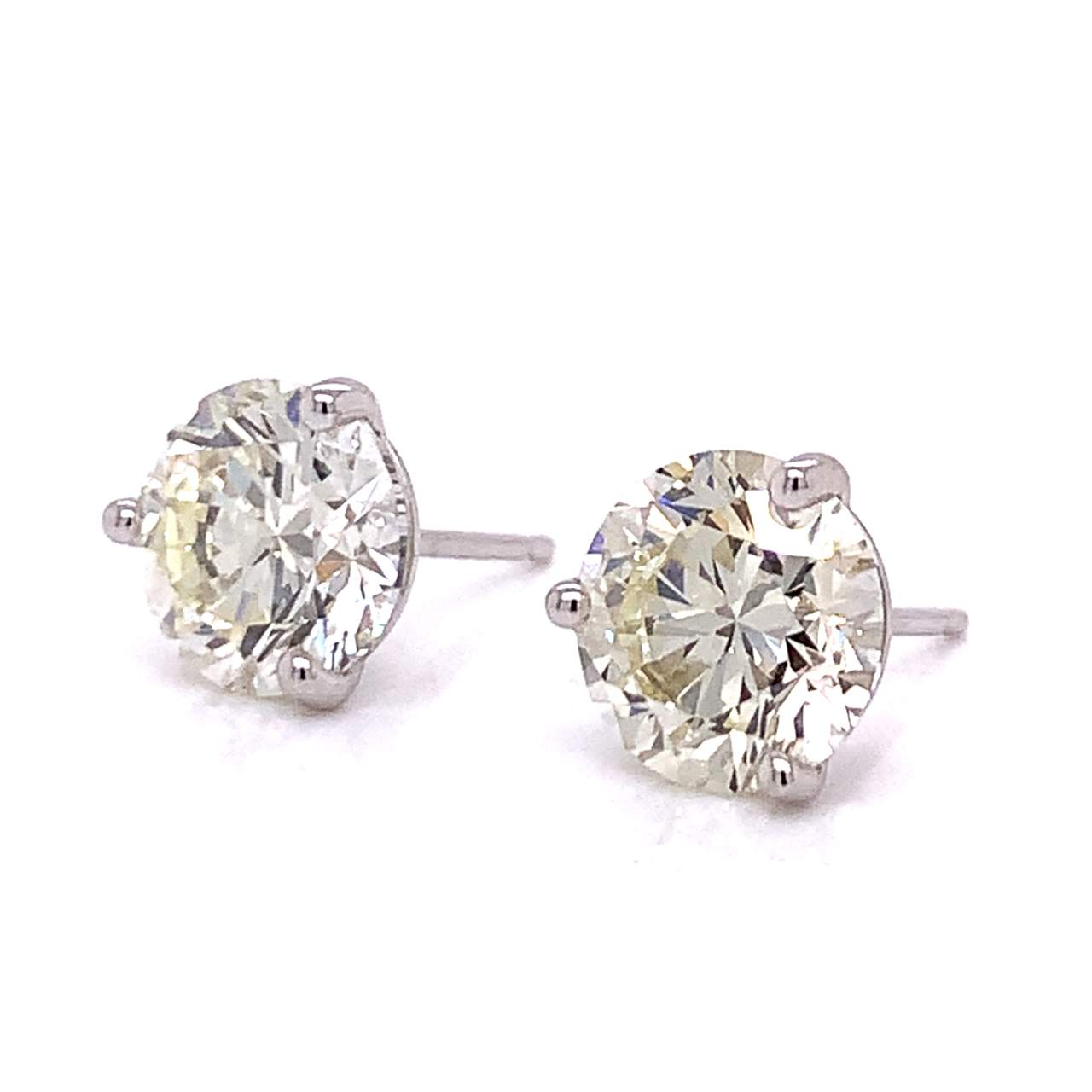 GIA Certified 4.00 Ct. Diamond Stud Earrings
