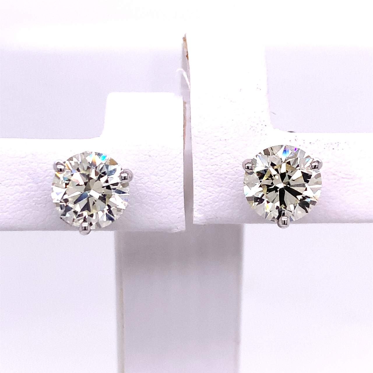 GIA Certified 4.00 Ct. Diamond Stud Earrings