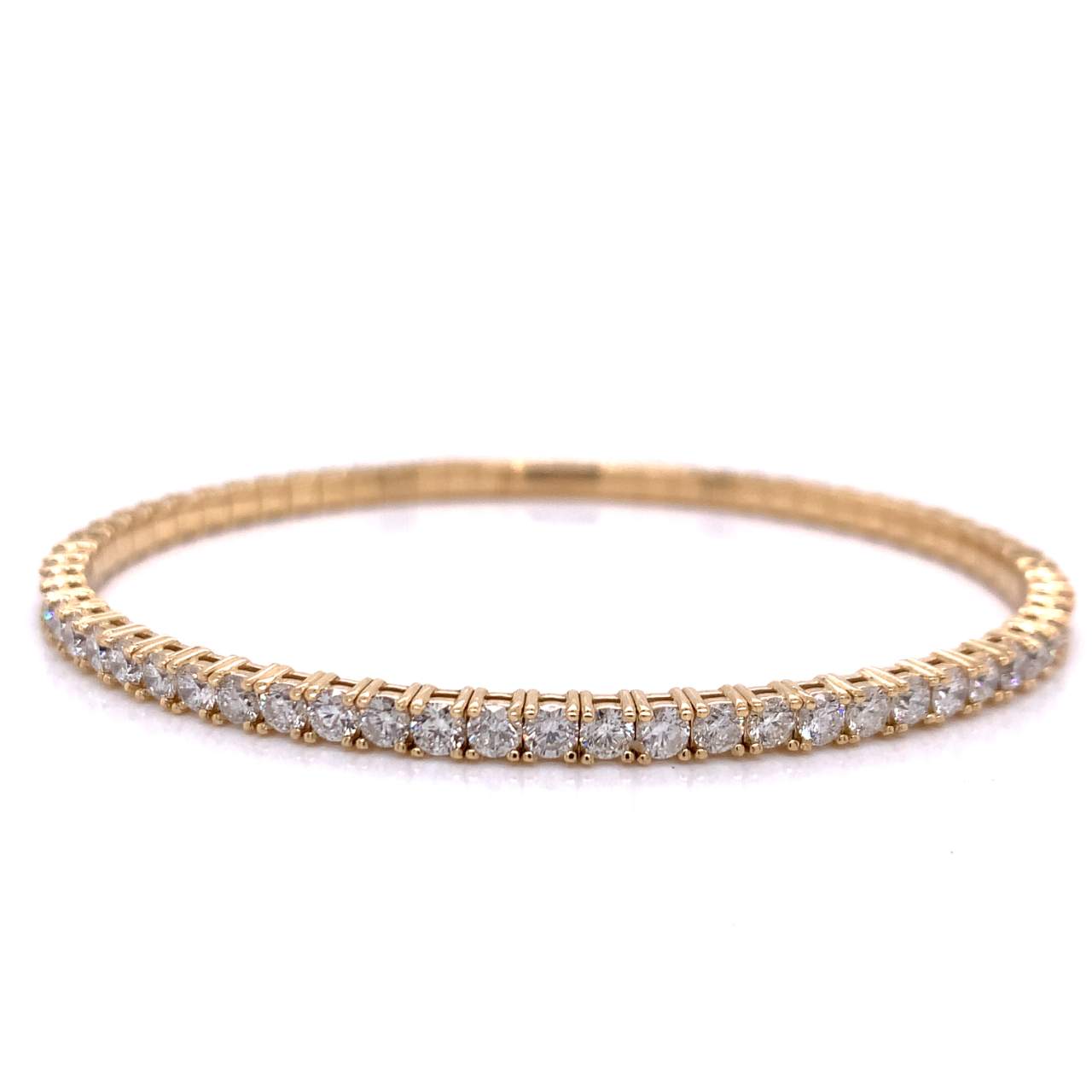 Yellow Gold 5.70 Ct. Diamond Bangle