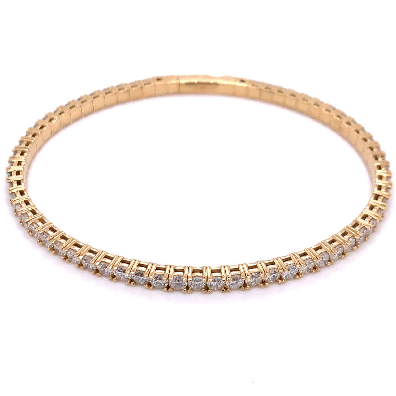 Yellow Gold 5.70 Ct. Diamond Bangle