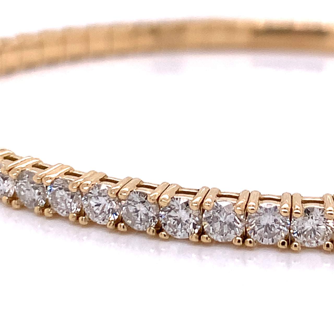 Yellow Gold 5.70 Ct. Diamond Bangle
