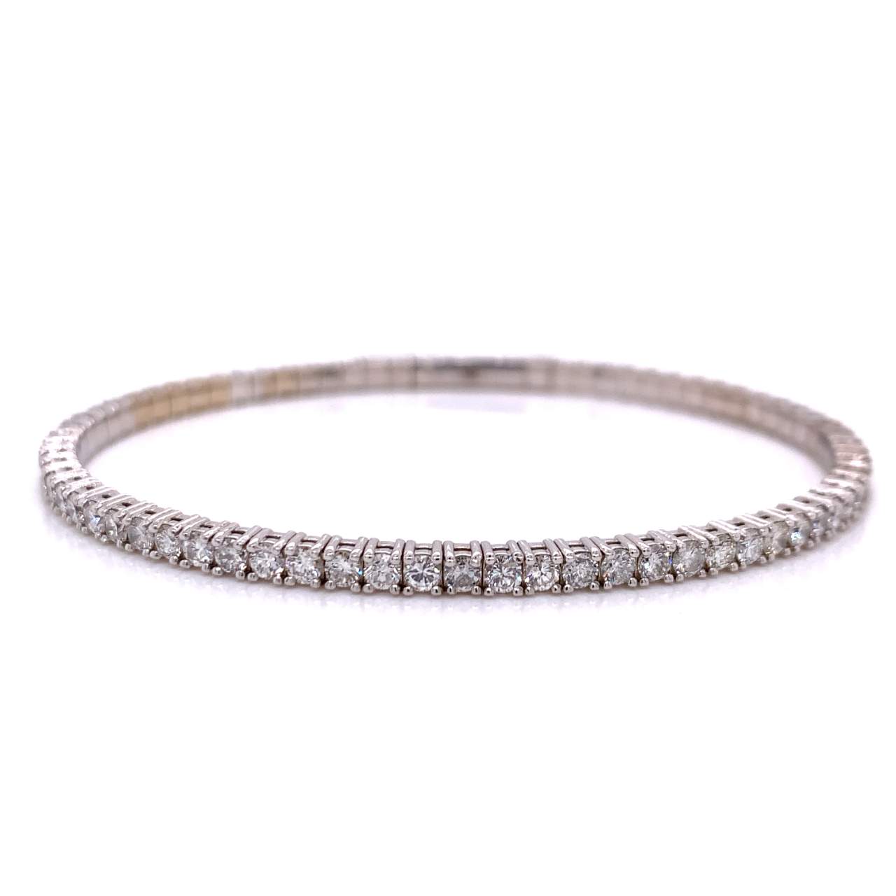 White Gold 5.70 Ct. Diamond Bangle