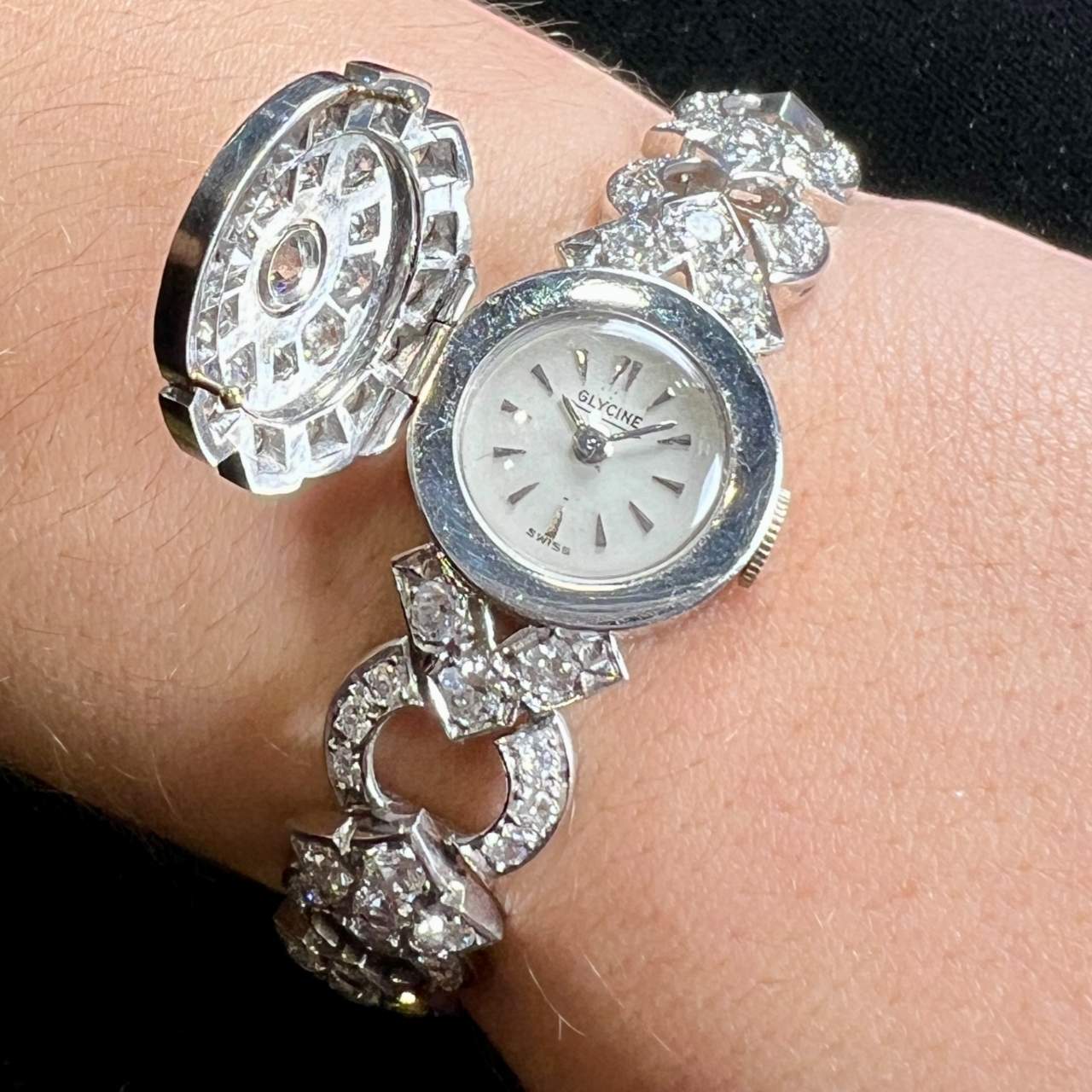 Art Deco Glycine Platinum Watch