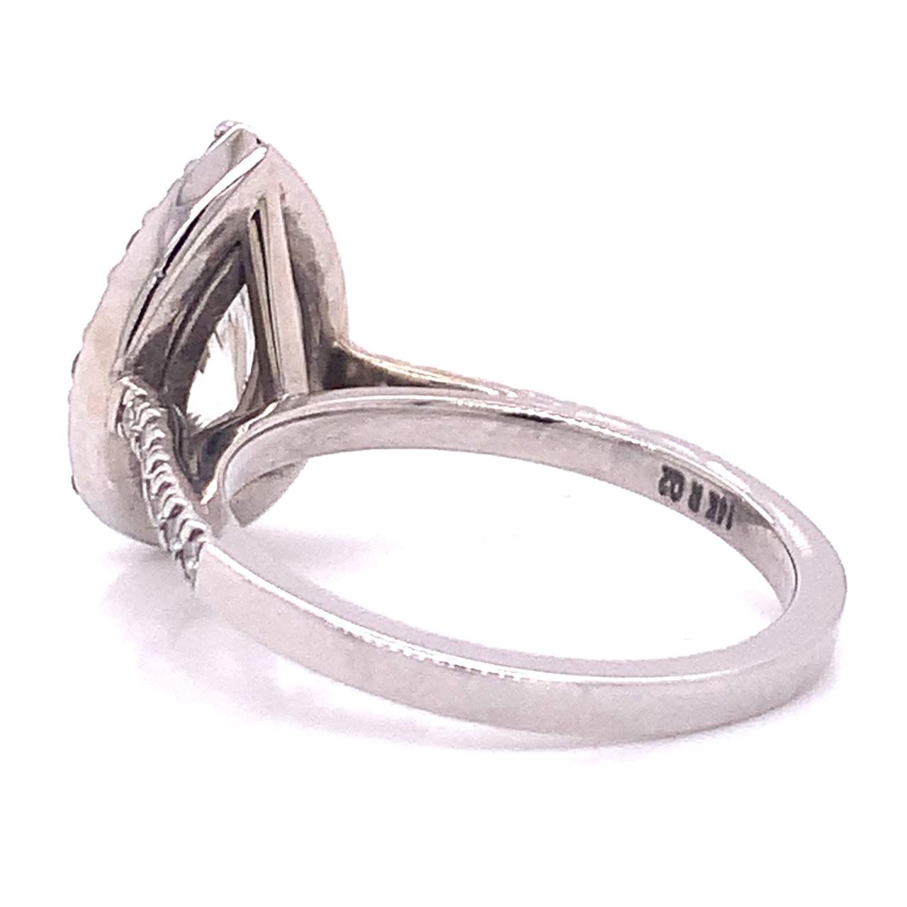 14K White Gold 1.07 Ct. GIA Certified Pear-shape Diamond Ring