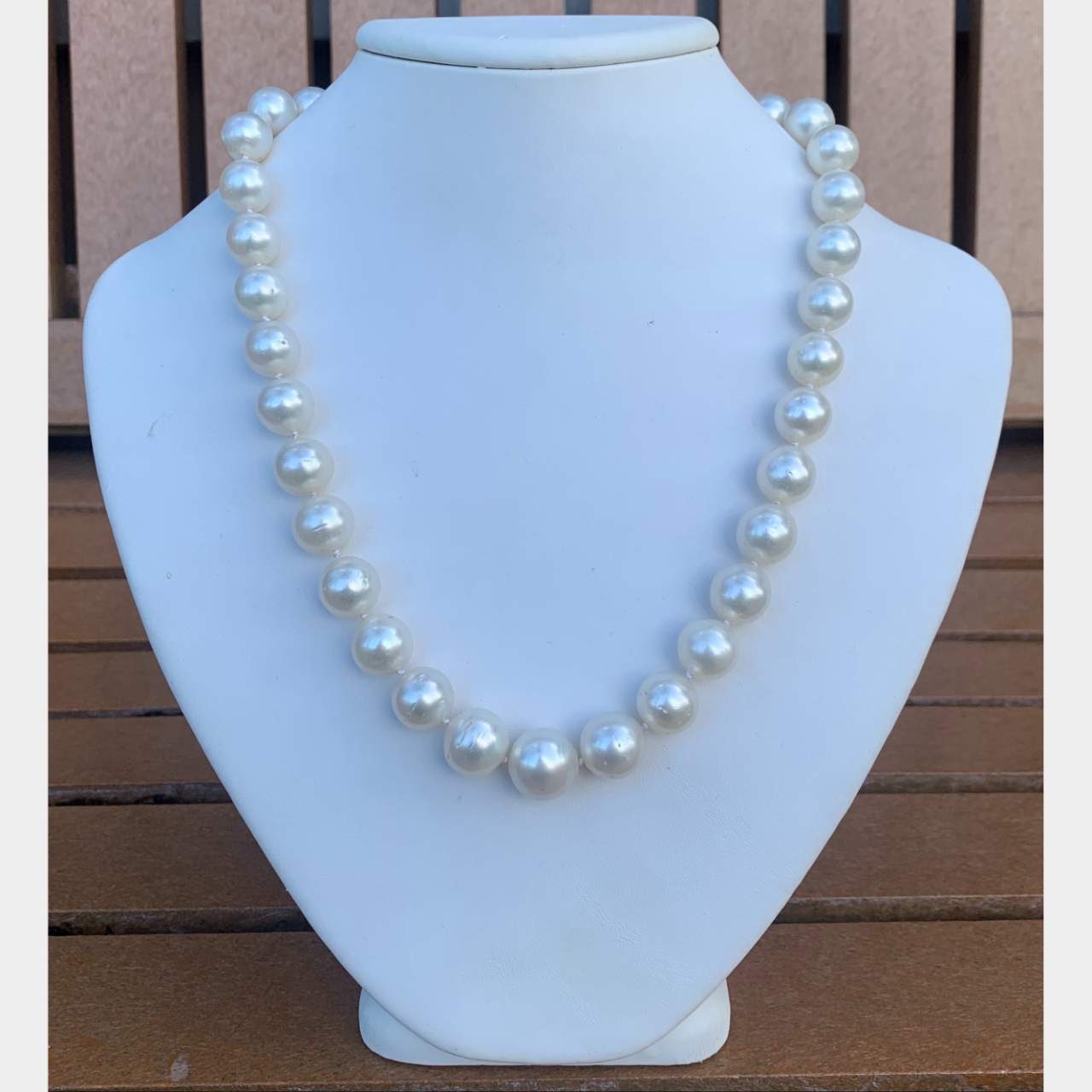 South Sea Pearl and Jade Clasp Necklace