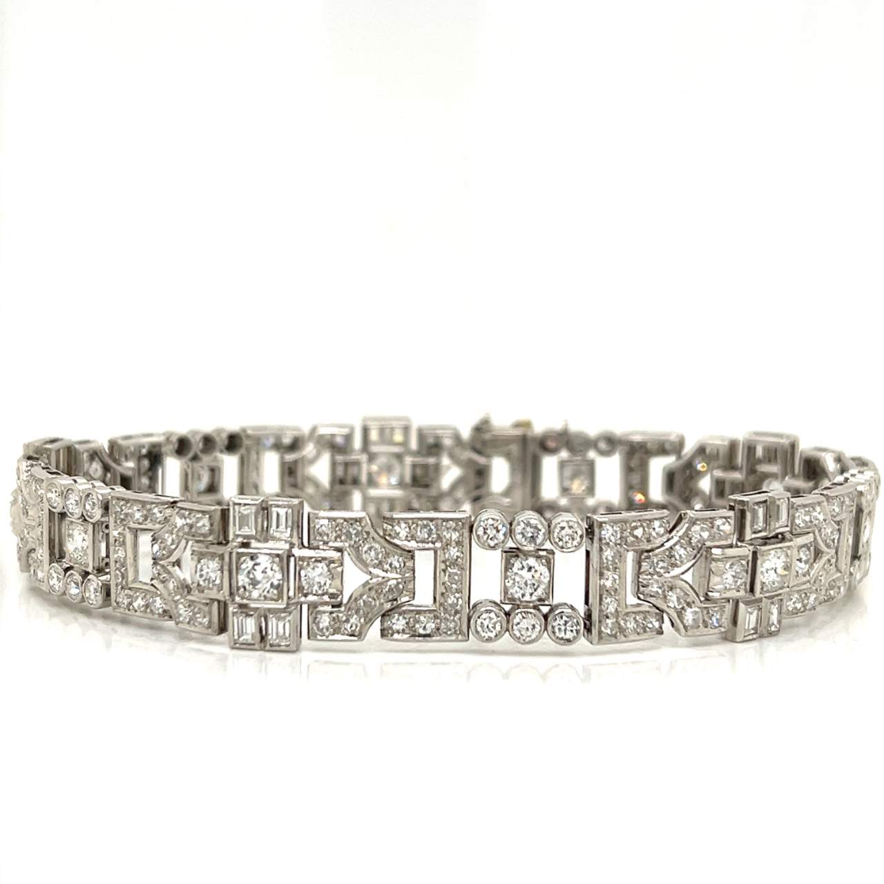 Art Deco Platinum 10.50 Ct. Diamond Bracelet