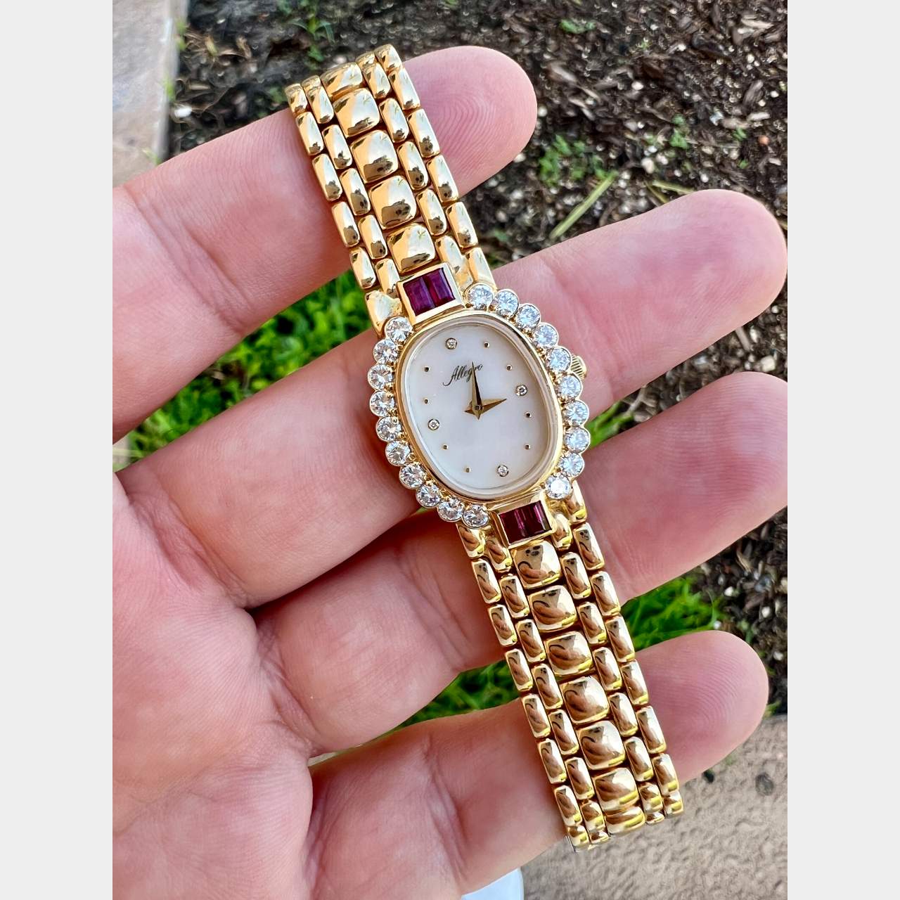 Allegro 14K Yellow Gold Ladies Watch