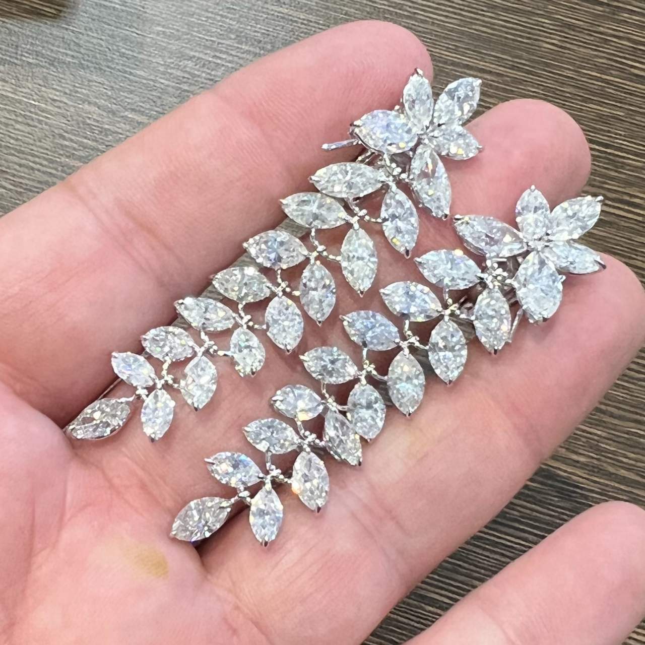 Platinum 23.98 Ct. Diamond Earrings