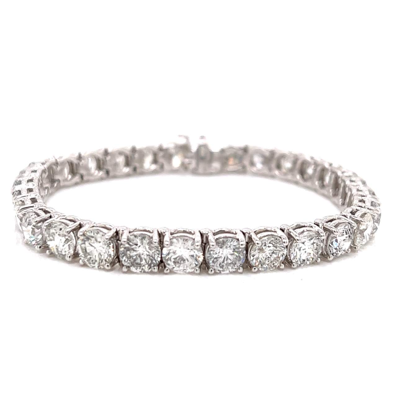 14K White Gold 22.50 Ct. Diamond Tennis Bracelet
