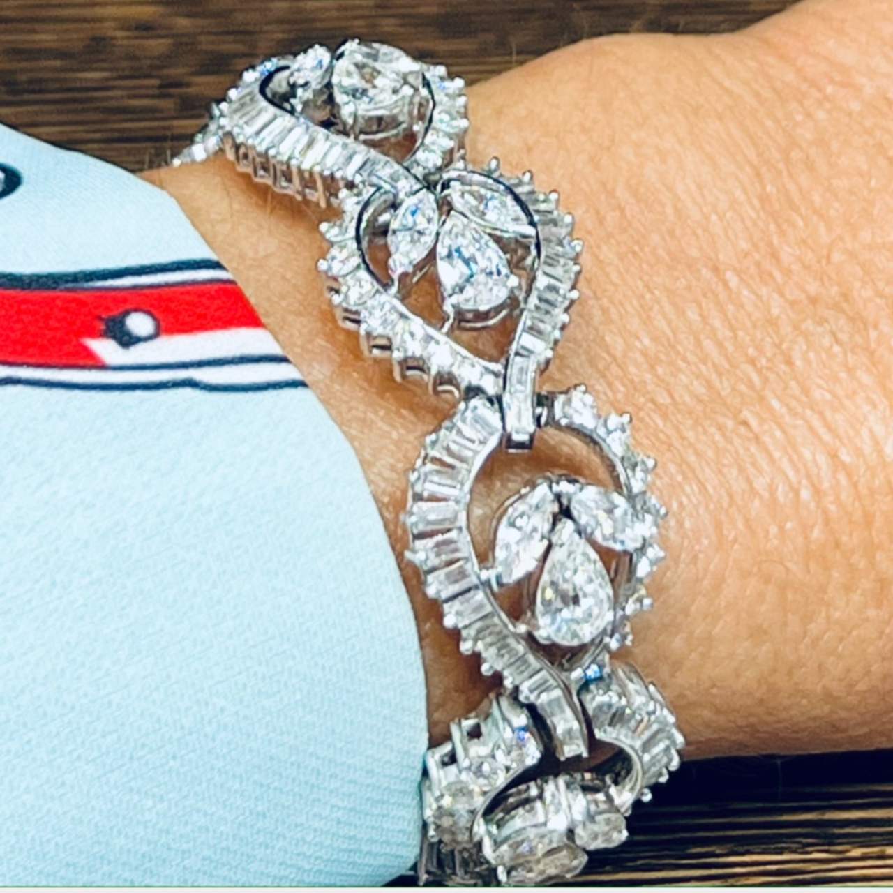 1950’s Vintage Platinum Diamond Bracelet