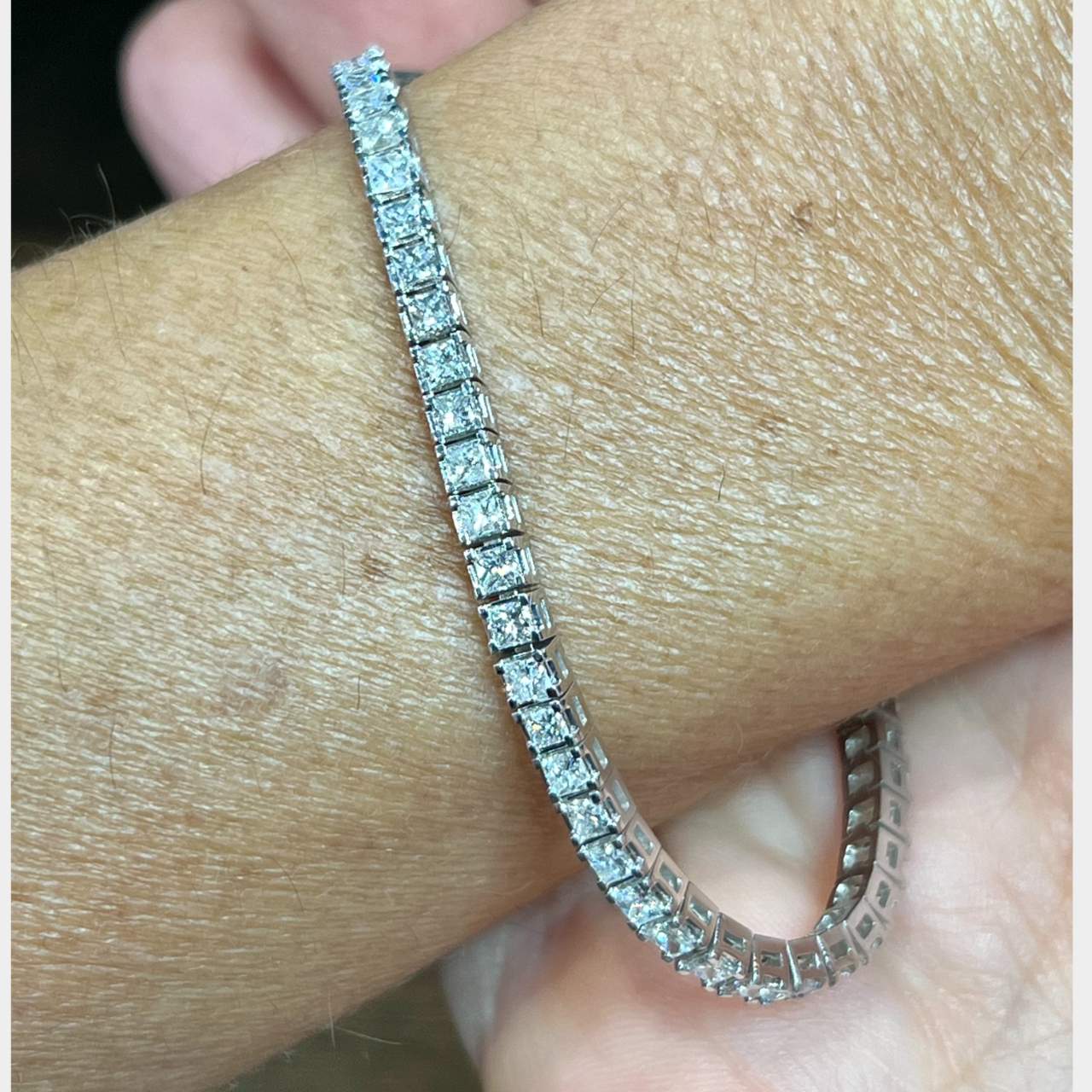 14K White Gold 6.50 Ct. Diamond Tennis Bracelet