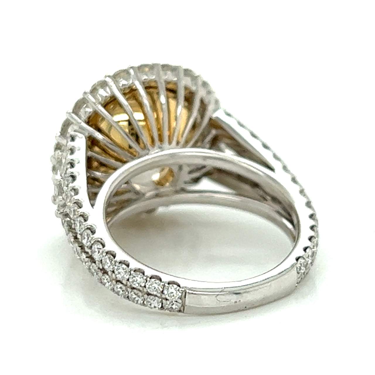 18K White and Yellow Gold GIA 6.39 Ct. Fancy Diamond Ring