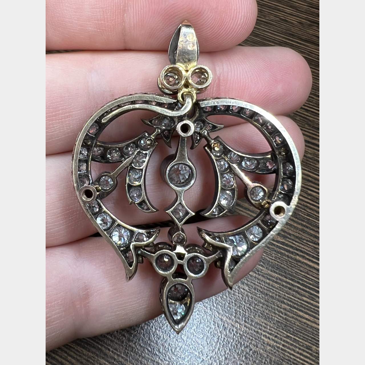 14.50 Ct Victorian Diamond Pendant