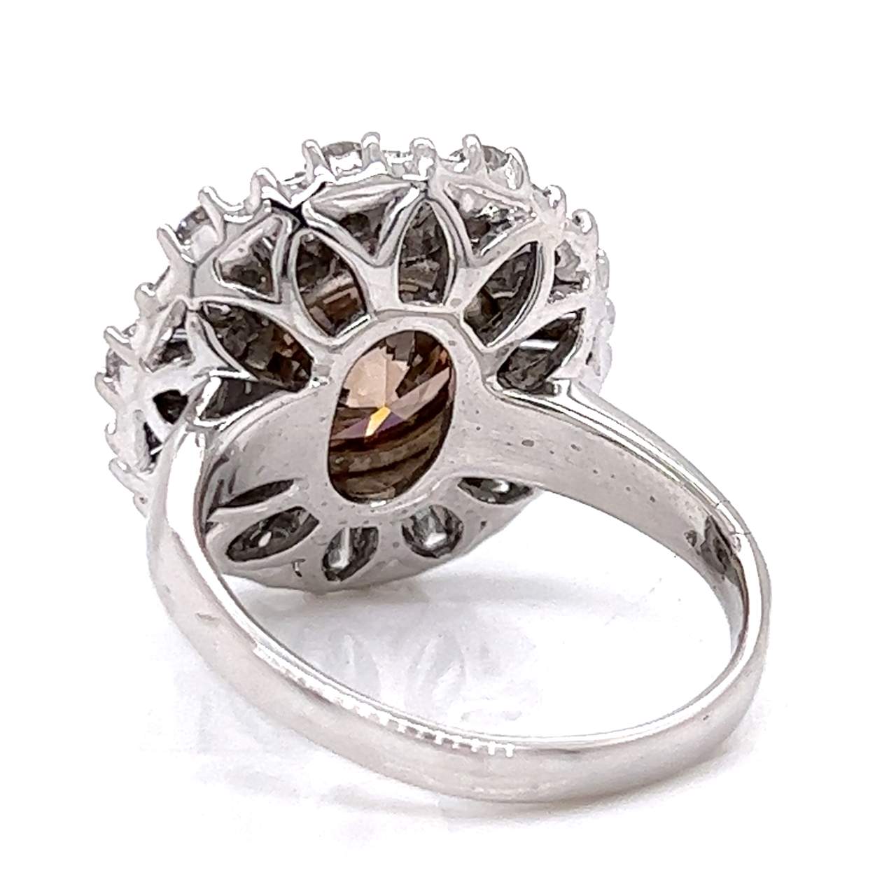 18K White Gold 3.36 Ct. Fancy Brown Diamond Ring